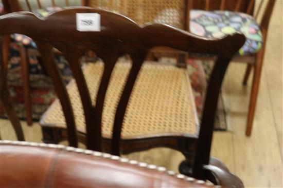 A Chippendale style mahogany elbow chair